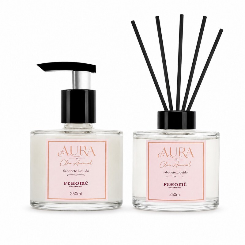 Kit Sabonete Líquido e Difusor de Varetas 240ml Clea Amaral Kit Sabonete Líquido e Difusor de Varetas 240ml Clea Amaral